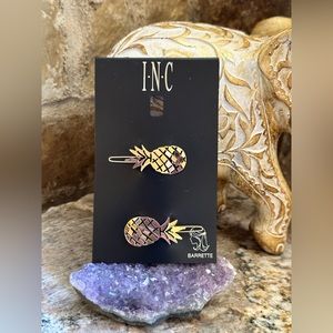 INC Gold Pineapple Barrett Set